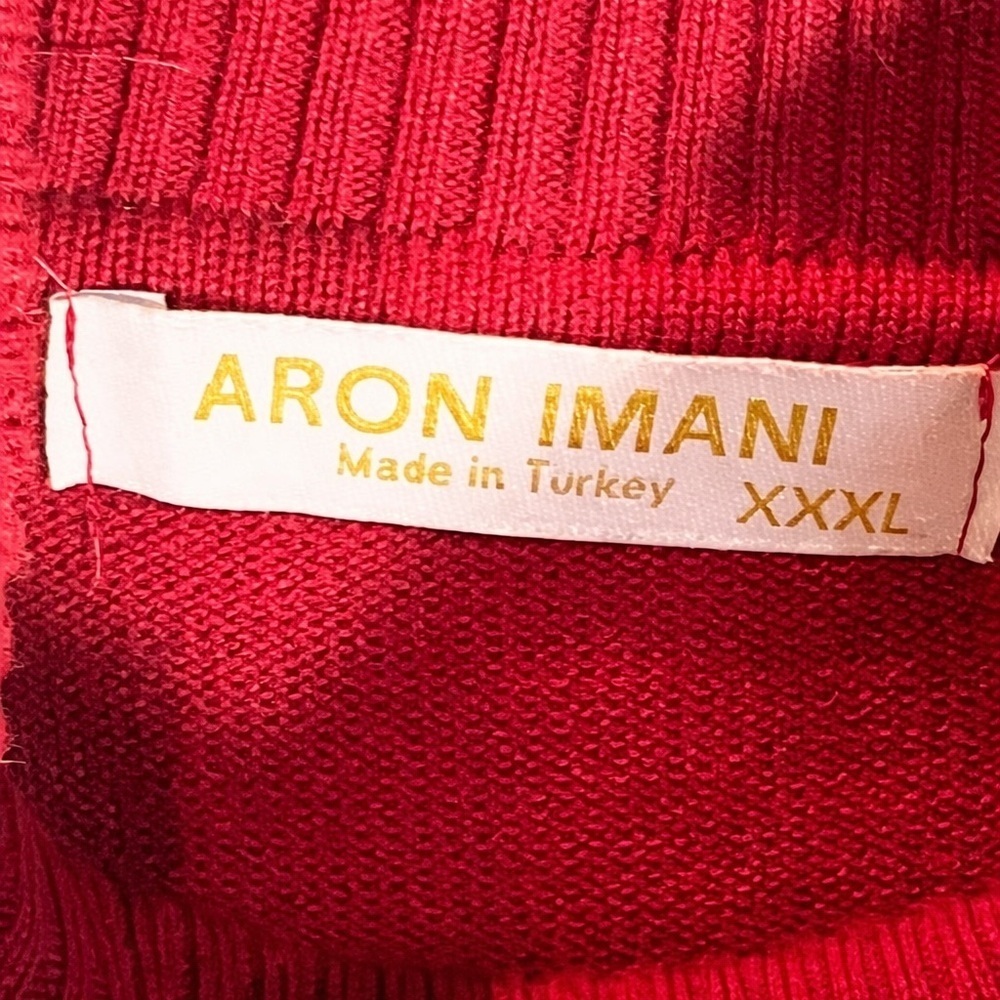 Aron Imani Men’s Red Turtleneck Sweater XXXL - Picture 9 of 9